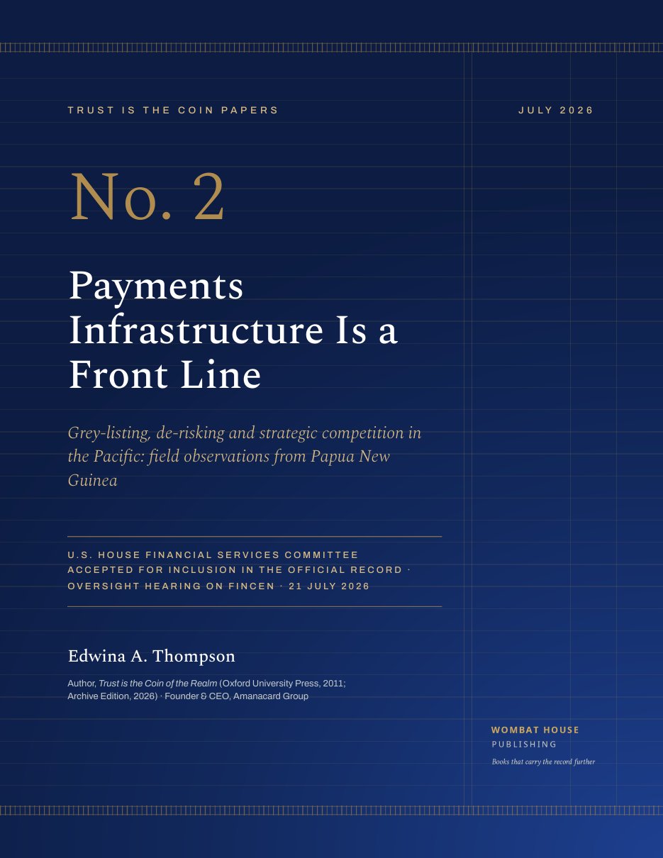 Cover of Trust is the Coin Papers No. 2: Payments Infrastructure Is a Front Line