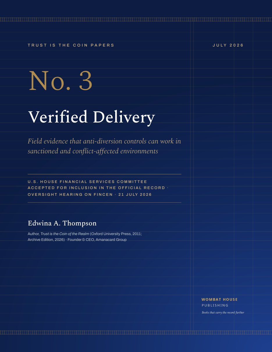 Cover of Trust is the Coin Papers No. 3: Verified Delivery